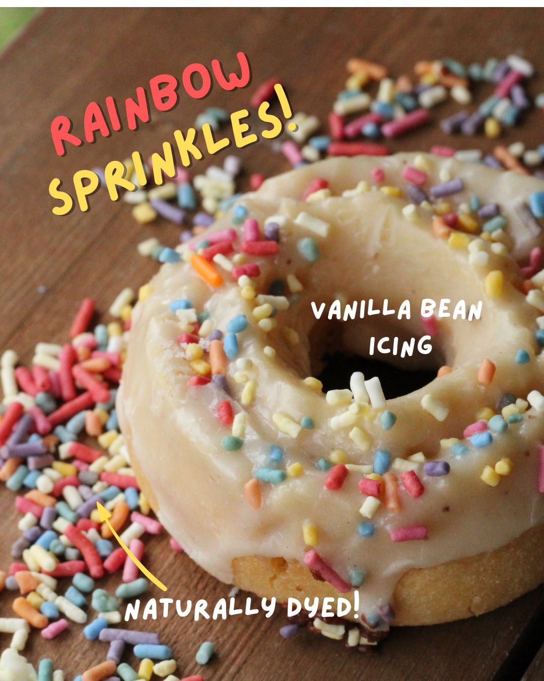 Rainbow Sprinkles donut